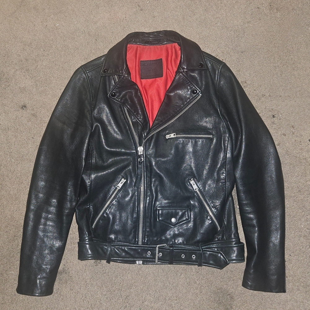 All Saints Kodey Leather Jacket - Men's in Black - Size S